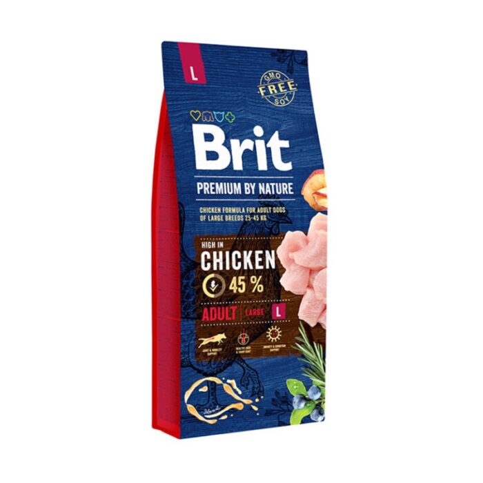⁦בריט פרימיום כלב בוגר גזע גדול 15 ק"ג עוף Brit Premium⁩ – תמונה ⁦1⁩