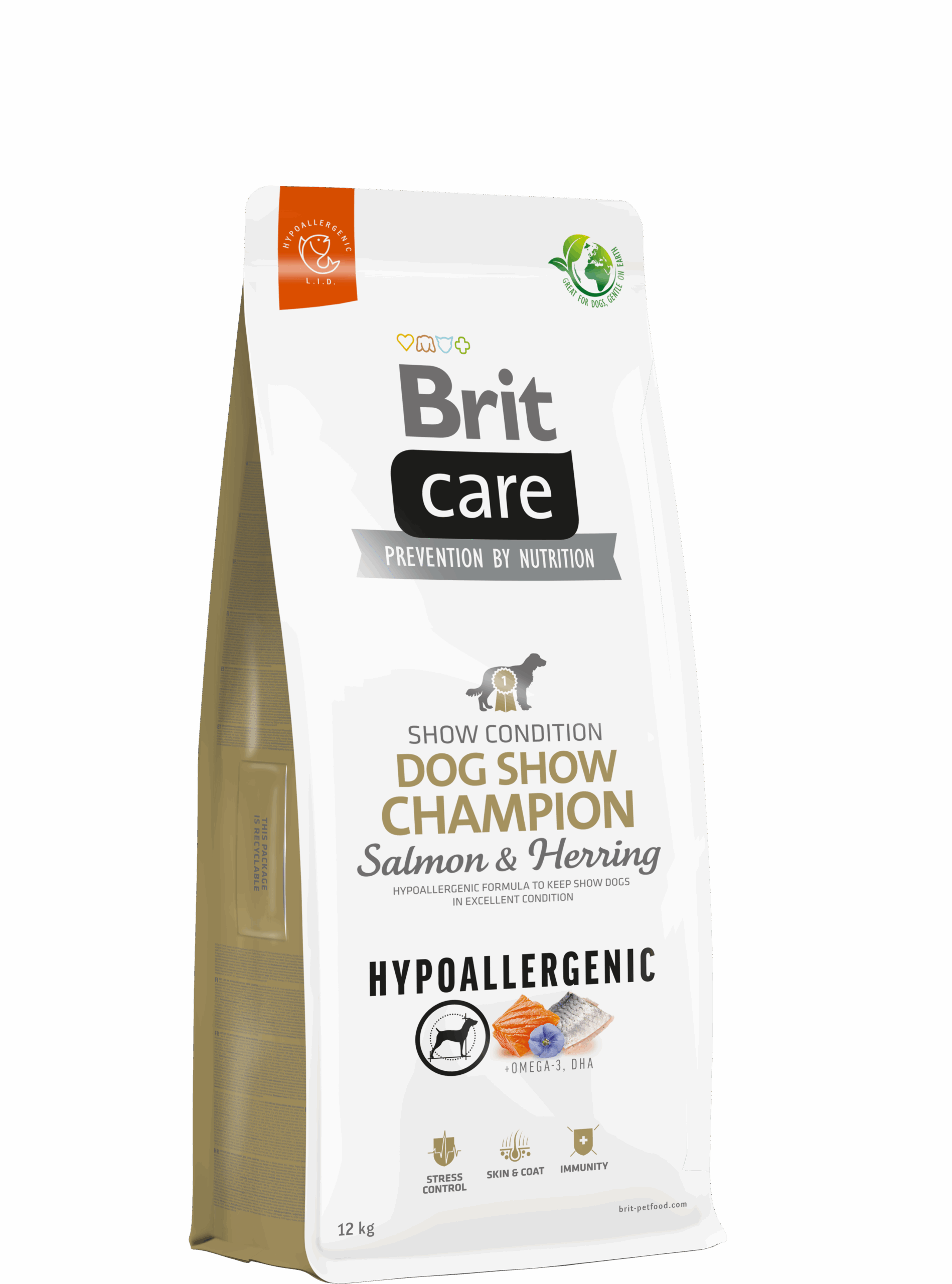 12kg_Dog_Show בריט קר צ'מפיון לכלב בוגר 12 ק"ג סלמון והרינג Brit Care – תמונה 1