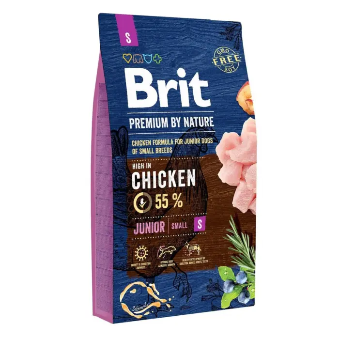 ⁦בריט פרימיום כלב גור גזע קטן 8 ק"ג עוף Brit Premium⁩ – תמונה ⁦1⁩