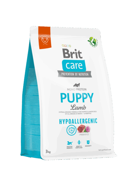 בריט קר כלב גור גזע קטן-בינוני 3 ק"ג כבש ואורז Brit Care