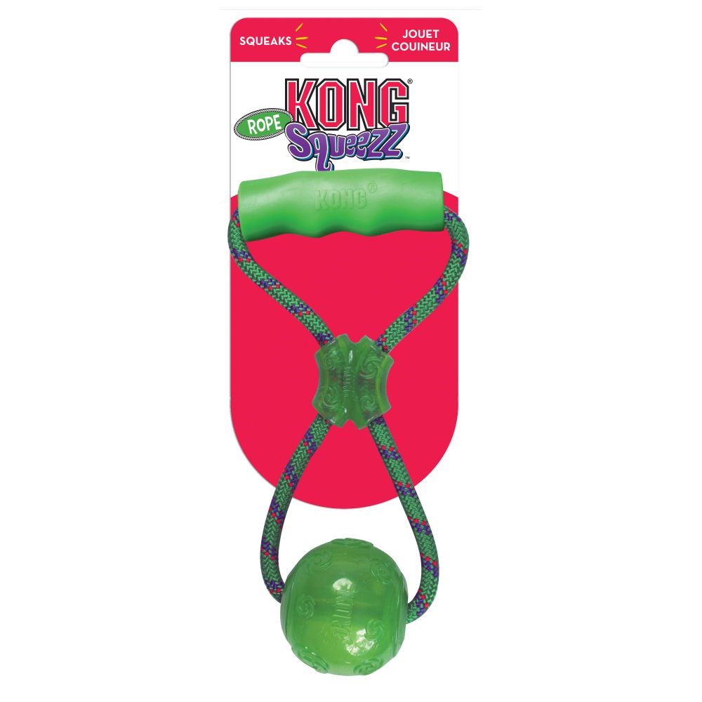 00914503-large קונג כדור לחיץ עם חבל וידית KONG – תמונה 4