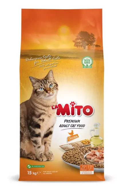 מיטו חתולים עוף  15 ק"ג  Mito