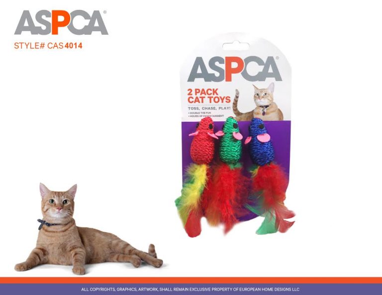 ⁦צעצוע לחתול שלישיית עכברים עם נוצות ASPCA⁩ – תמונה ⁦1⁩