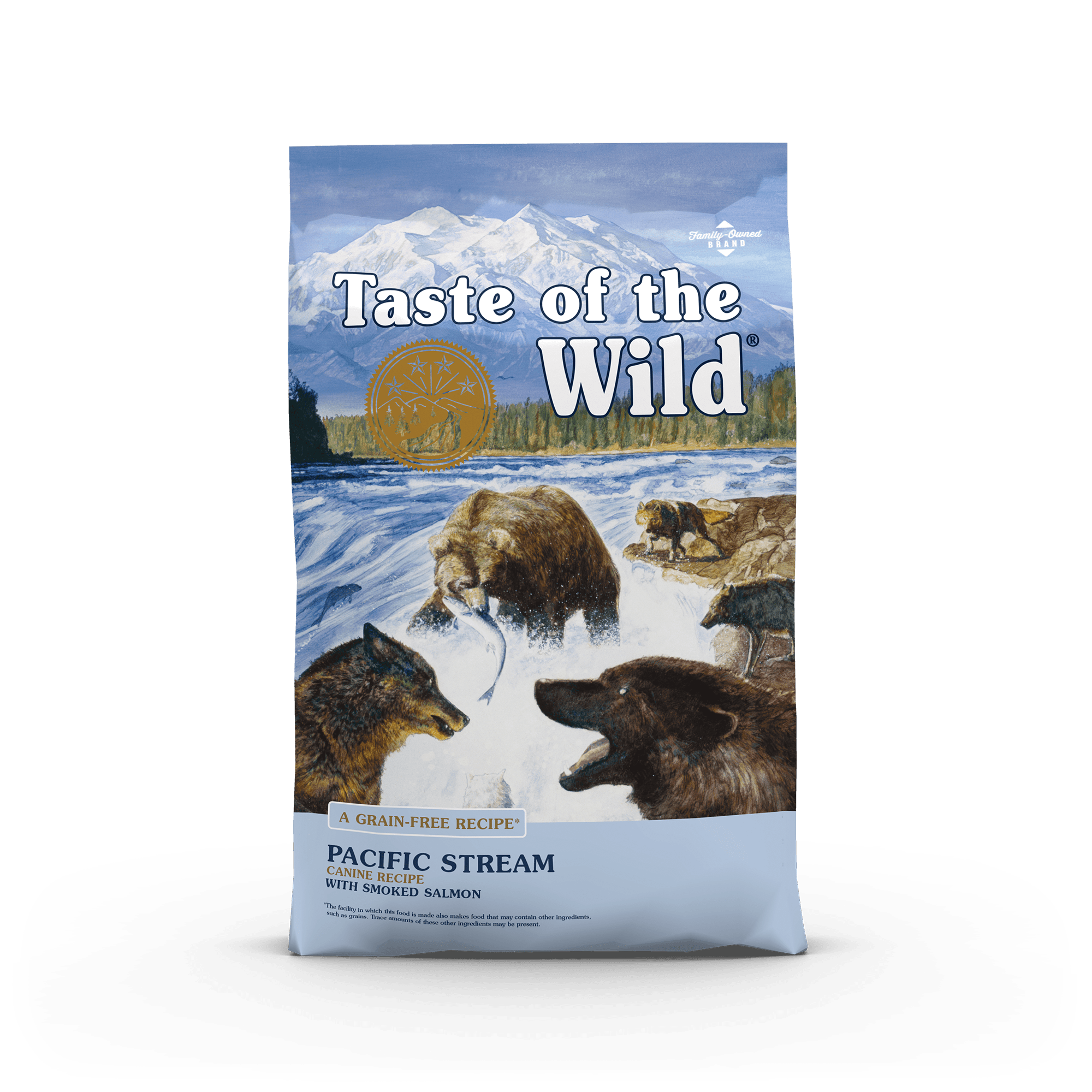 pacific-stream-dry-canine-recipe.png אוכל לכלבים טייסט אוף דה ווילד סלמון 12.2 ק"ג Taste Of The Wild – תמונה 1