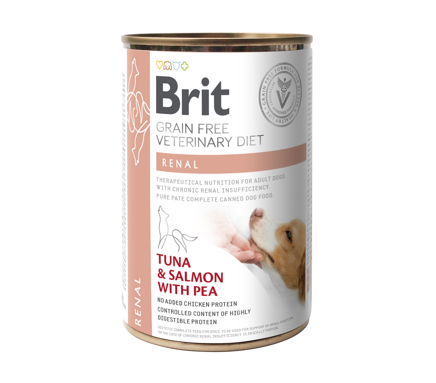 18281_Brit_VD_wet_food_DOG_400g_RENAL-1.jpg בריט תזונה וטרינרית לכלבים רנל שימורים 400 גרם Brit Veterinary Diet – תמונה 1