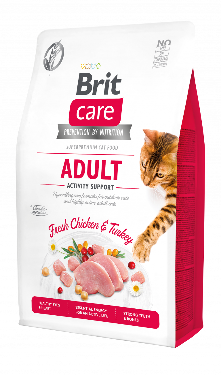 ⁦בריט קר חתול בוגר אקטיביטי נטול דגנים 2 ק"ג Brit Care⁩ – תמונה ⁦1⁩