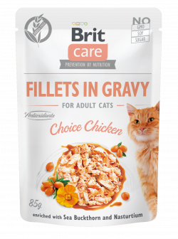 בריט קר פאוץ לחתול 85 גרם עוף ברוטב Brit Care