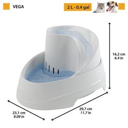 ⁦מזרקת מים 2 ליטר וגה Ferplast⁩ – תמונה ⁦3⁩
