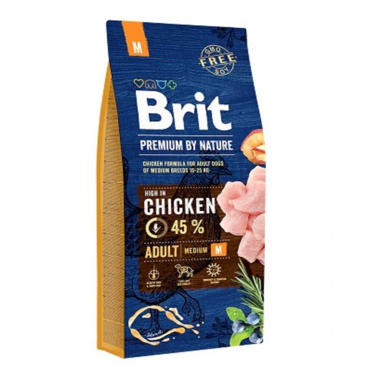 ⁦בריט פרימיום כלב בוגר גזע בינוני 15 ק"ג עוף Brit Premium⁩ – תמונה ⁦1⁩