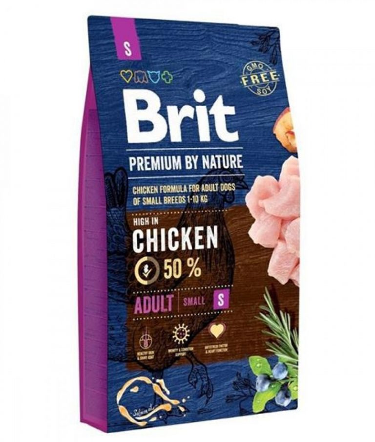⁦בריט פרימיום כלב בוגר גזע קטן 8 ק"ג עוף Brit Premium⁩ – תמונה ⁦1⁩