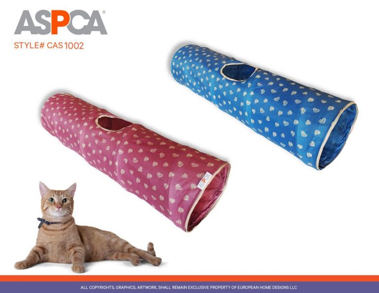 ⁦מנהרת ניילון לחתול בדוגמת לבבות ASPCA⁩ – תמונה ⁦1⁩