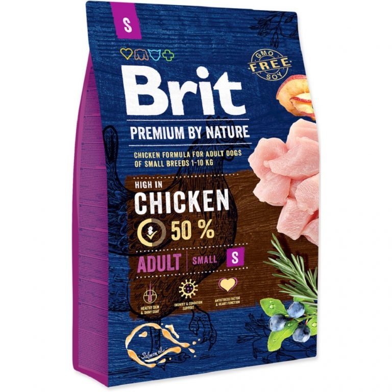 ⁦בריט פרימיום כלב בוגר גזע קטן 3 ק"ג עוף Brit Premium⁩ – תמונה ⁦1⁩