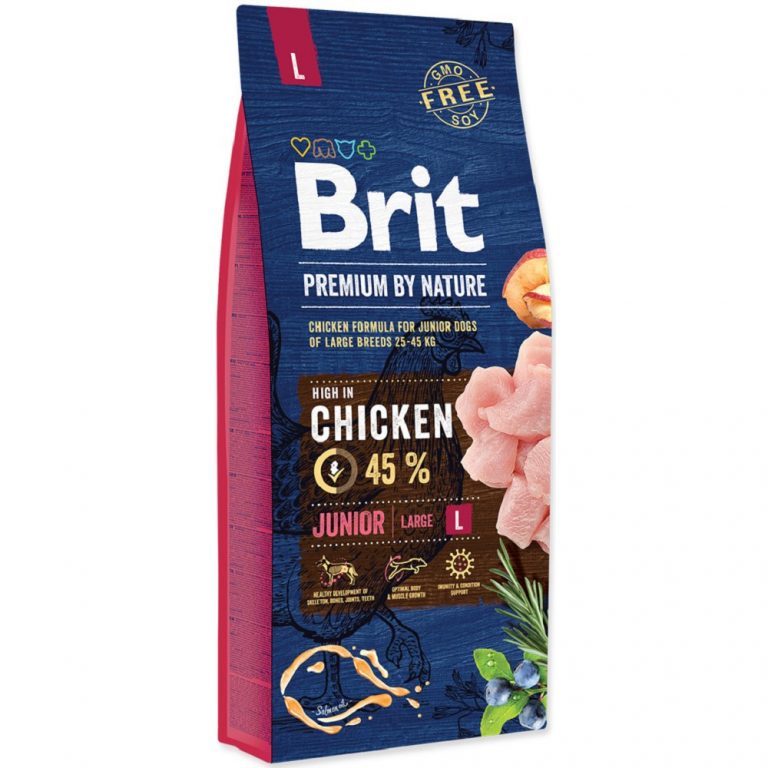 ⁦בריט פרימיום כלב גור גזע גדול 15 ק"ג עוף Brit Premium⁩ – תמונה ⁦1⁩