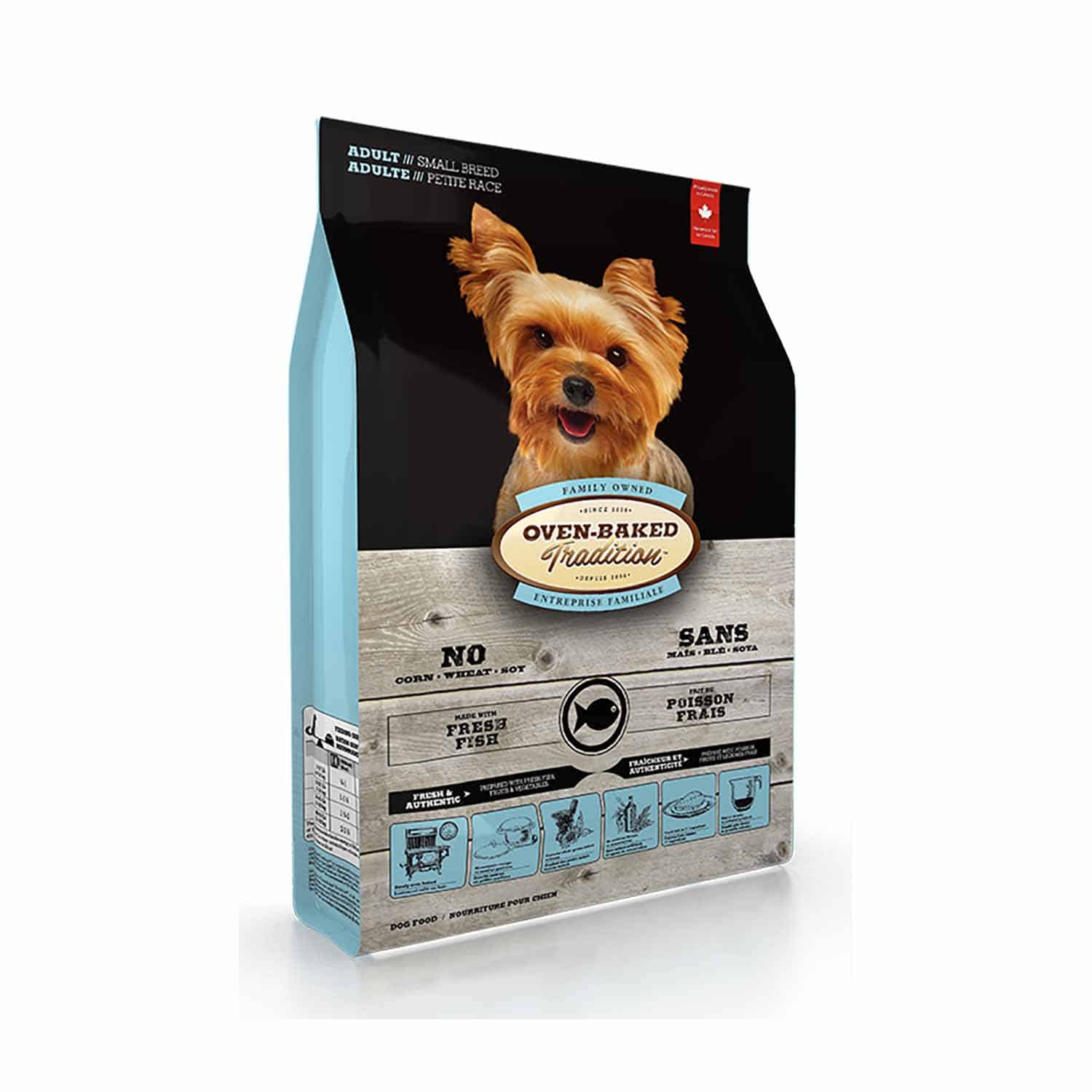 oven-baked-tradition-ovenbaked-tradition-dog-small-1.jpg אוכל לכלבים אובן בייקד טרדישן בוגר גזע קטן דגים 5.68 ק"ג OBT – תמונה 1