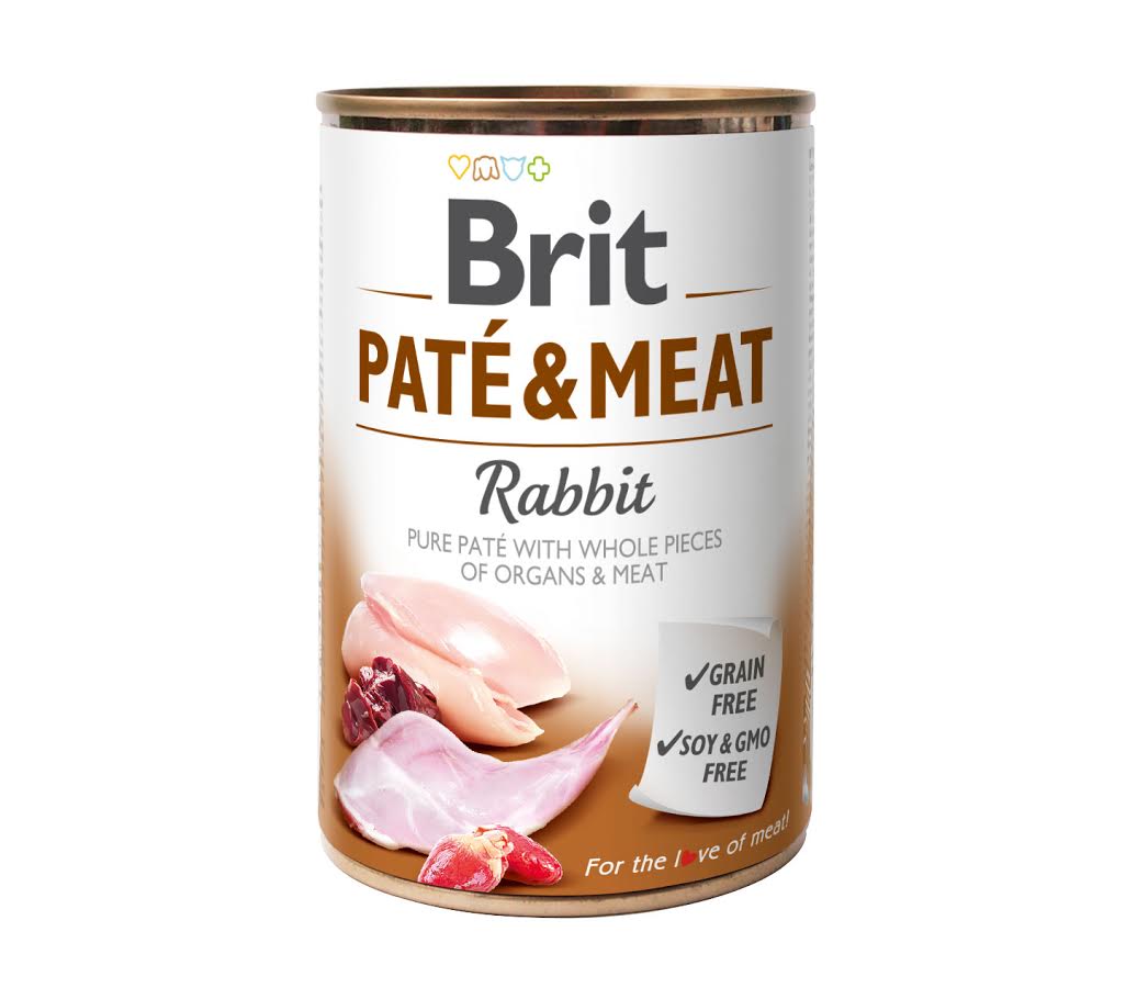 rabbit.jpeg בריט שימורים בשר ופטה ארנבת 400 גרם Brit – תמונה 1