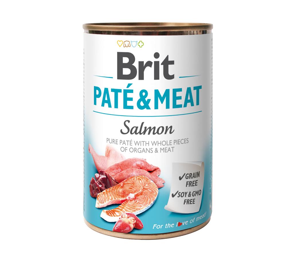 salmon-1.jpeg בריט שימורים בשר ופטה סלמון 400 גרם Brit – תמונה 1