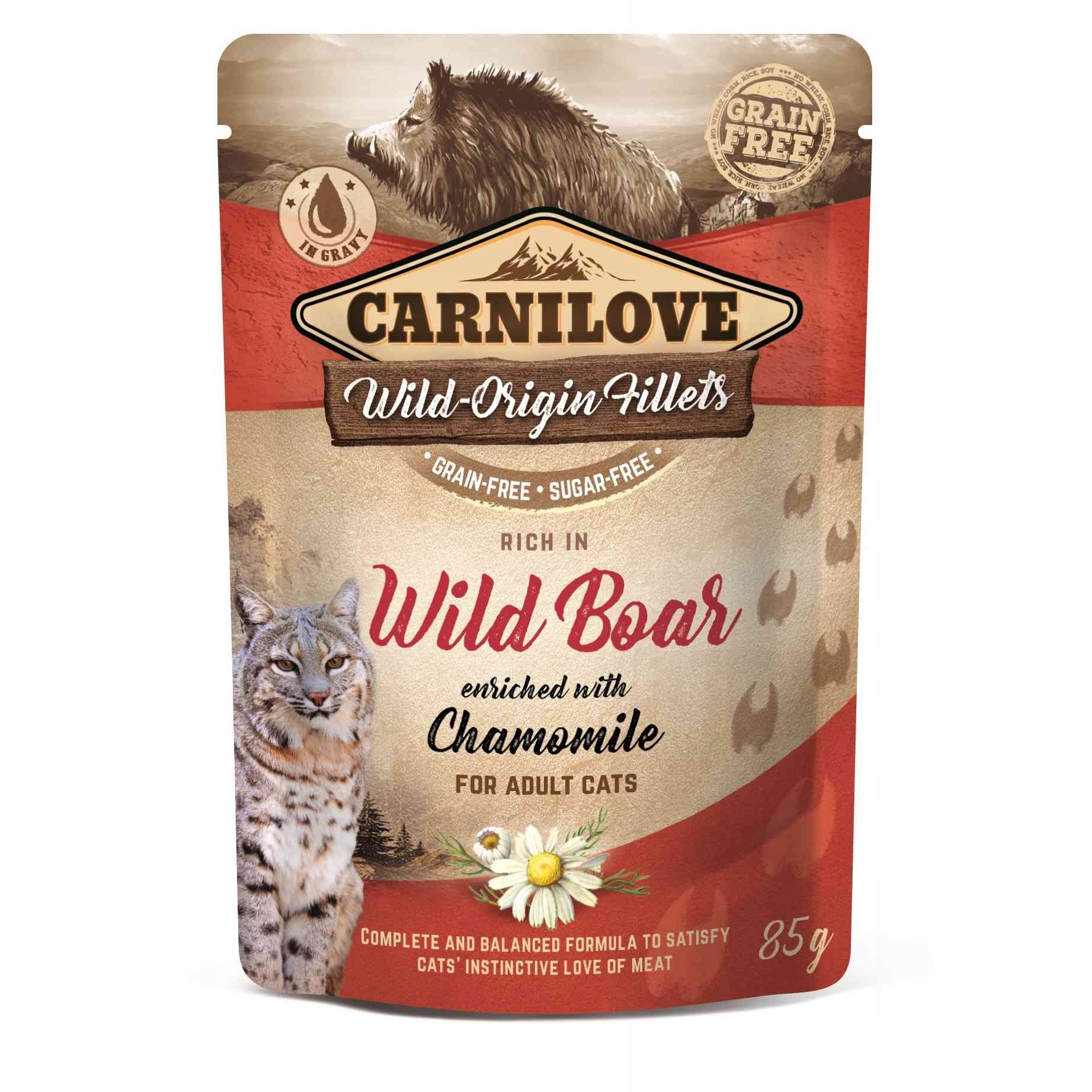 wildboar-1.jpg קרנילאב פאוץ לחתול חזיר בר 85 גרם Carnilove – תמונה 1