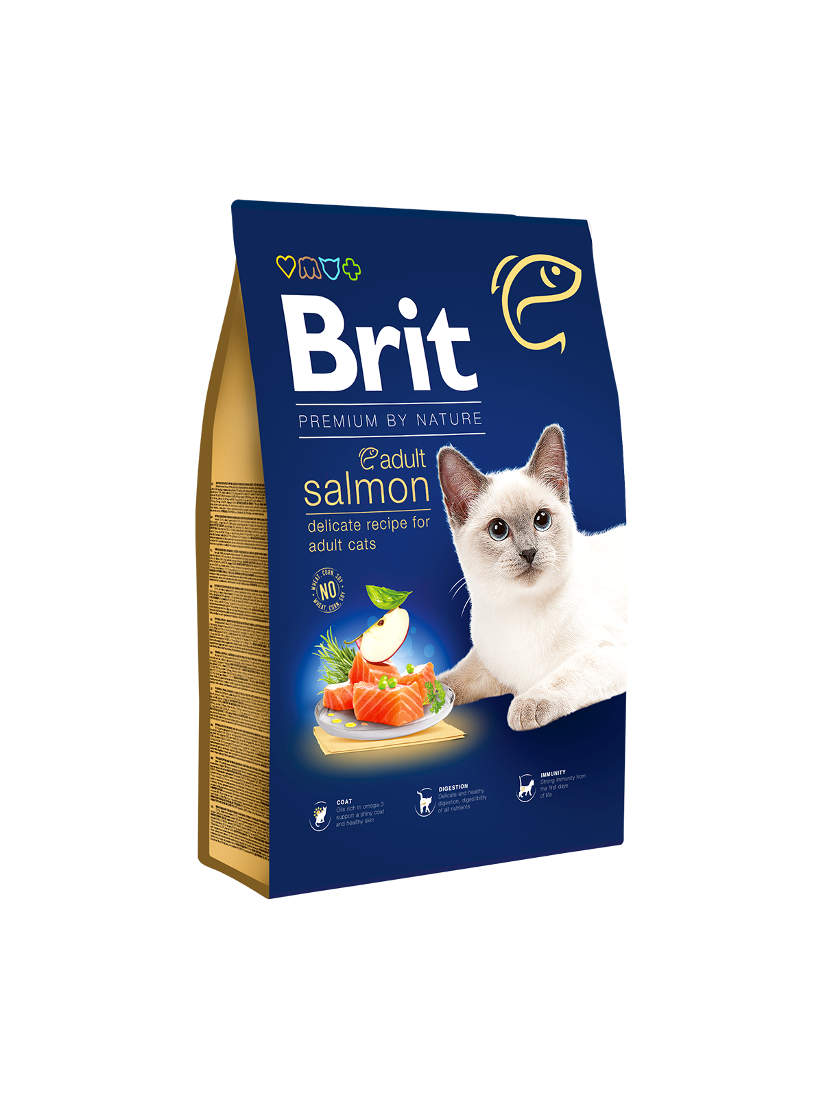 adult-salmon בריט פרמיום לחתול בוגר סלמון 1.5 ק"ג Brit premium – תמונה 1