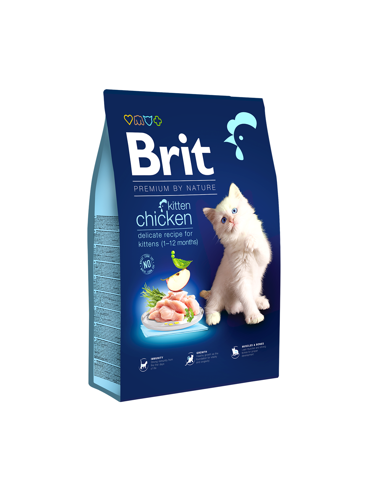kitten-chicken בריט פרמיום לגורי חתולים 1.5 ק"ג Brit premium – תמונה 1