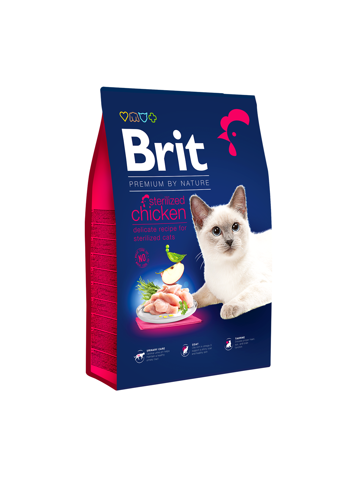 sterilized-chicken בריט פרמיום חתול מסורס עוף 8 ק"ג Brit premium – תמונה 1