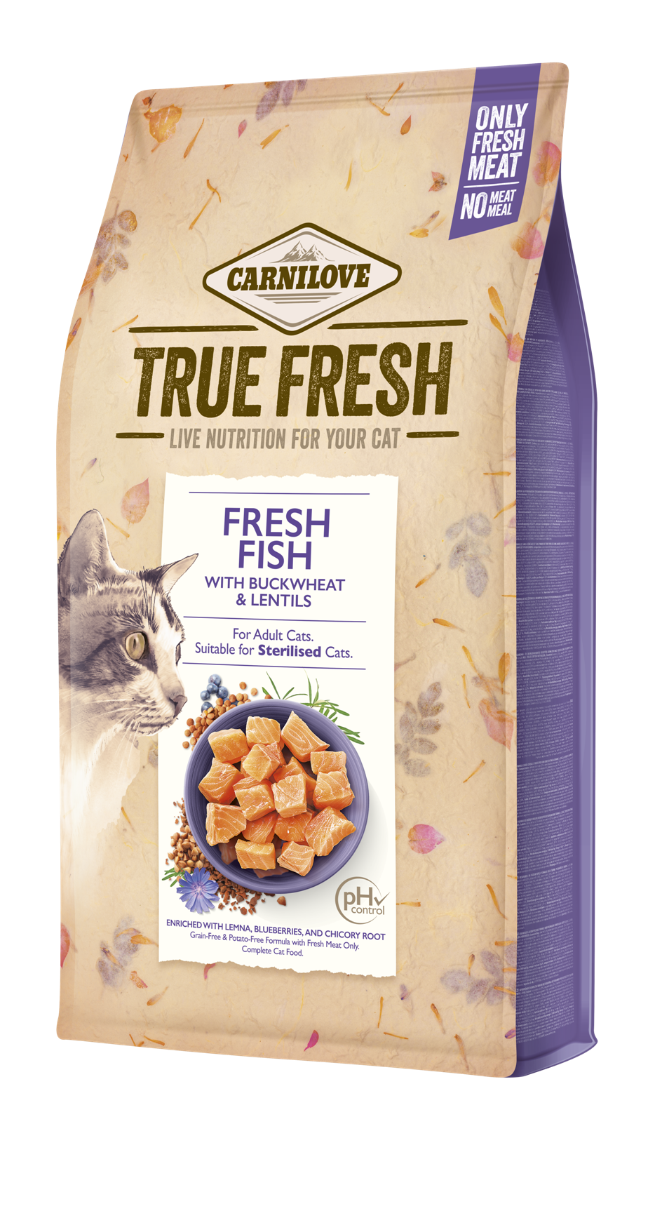 CTFC_fish_1,8kg_3D קרנילאב True Fresh לחתול ע"ב דג 4.8 קג – תמונה 1