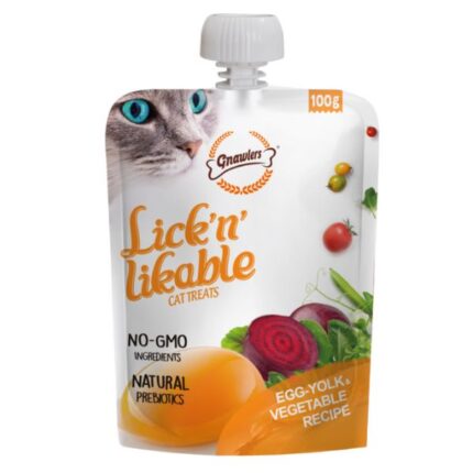 Lick`n likable - מחית לחתולים בטעם חלבון ביצה וירקות