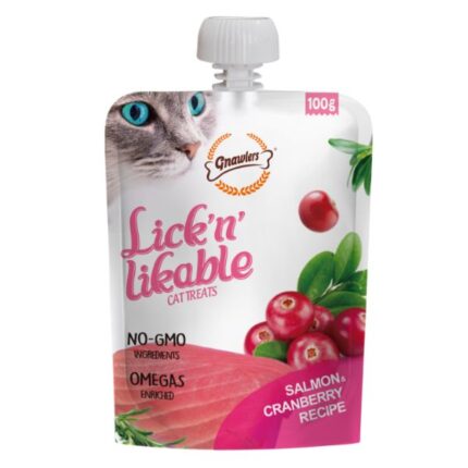 Lick`n likable - מחית לחתולים בטעם סלמון וחמוציות