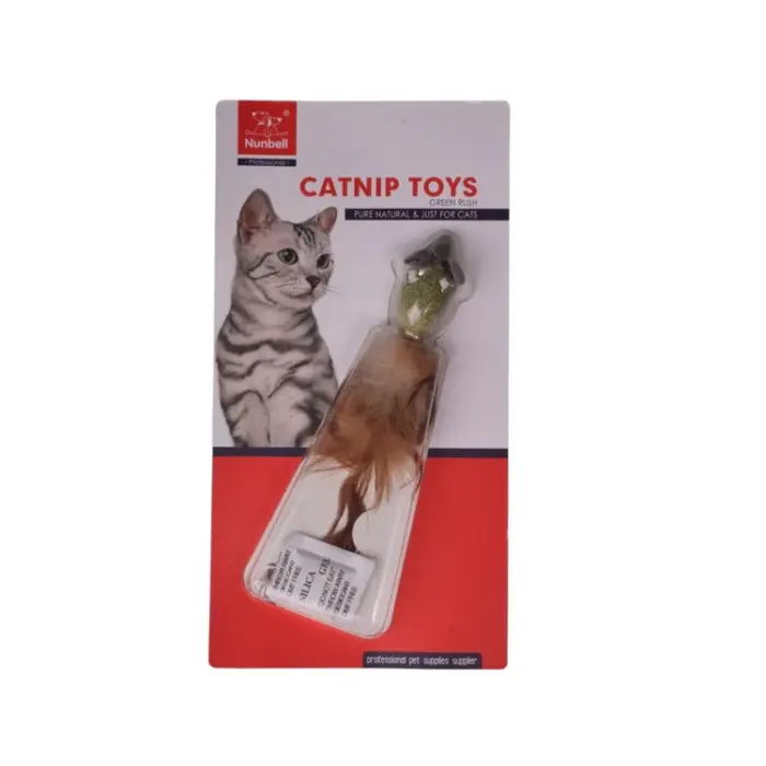 ⁦צעצוע לחתול קטניפ עכבר עם נוצה CATNIP TOYS⁩ – תמונה ⁦1⁩