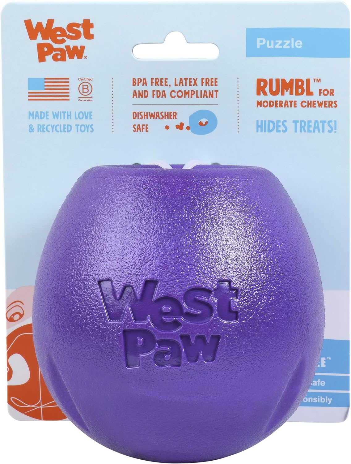 רמבל סגול ווסט פאו רמבל S סגול  West Paw – תמונה 1