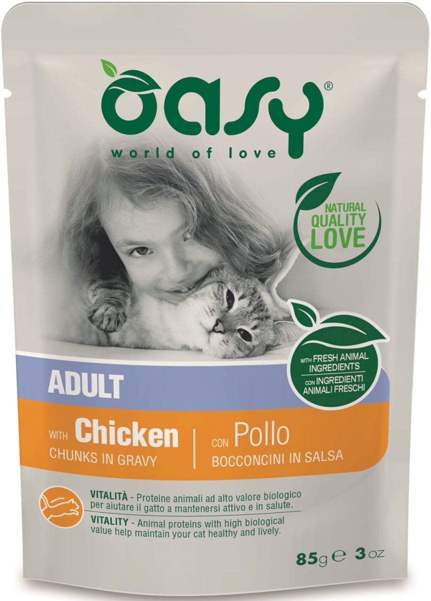 01-OASY-Chunks-ADULT-kurczak-85gעוף פאוצ אואסי עוף ברוטב 85 גרם OASY – תמונה 1