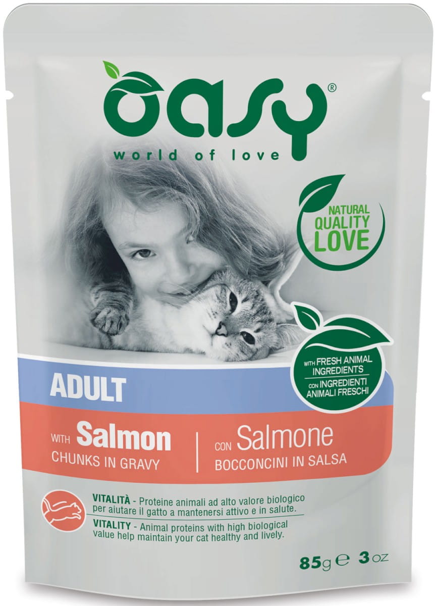 04-OASY-Chunks-ADULT-losos-85gסלמון פאוצ אואסי  סלמון ברוטב 85 גרם OASY – תמונה 1