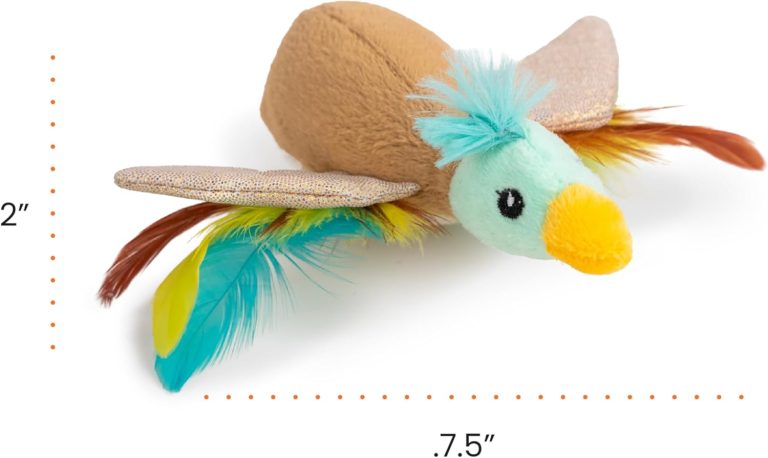 ⁦צעצוע ברווז עם נוצות  Petstages⁩ – תמונה ⁦2⁩