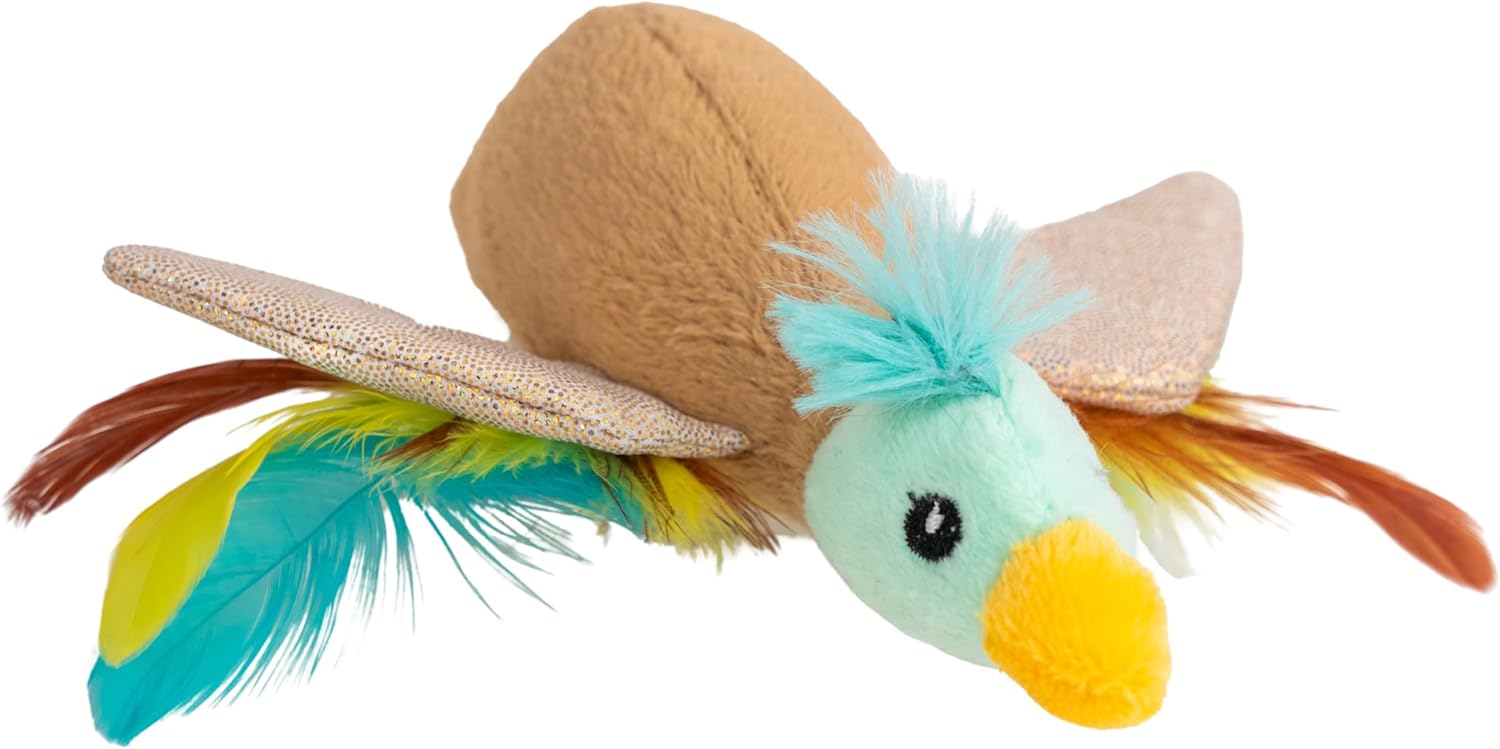 71wtZhAU5lL._AC_SL1500_ (1) צעצוע ברווז עם נוצות  Petstages – תמונה 1