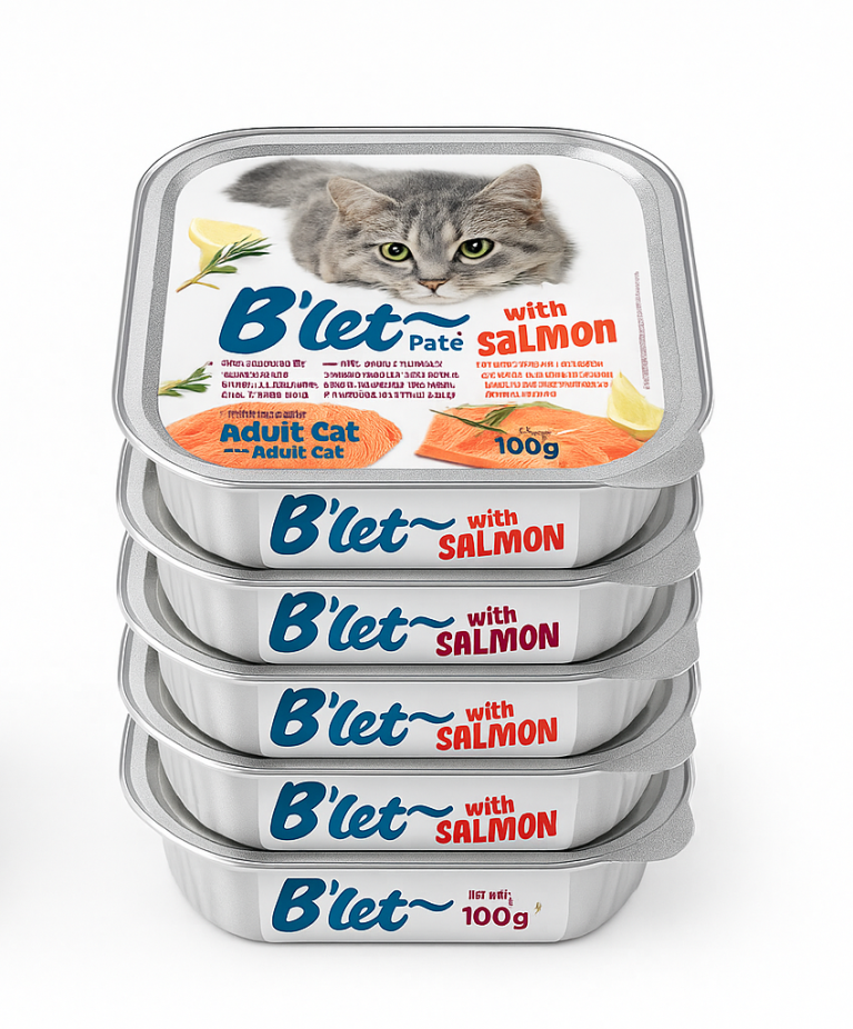 ⁦מבצע שימורי B`PET לחתולים בטעם סלמון 100 גרם -5 יחידות⁩ – תמונה ⁦1⁩