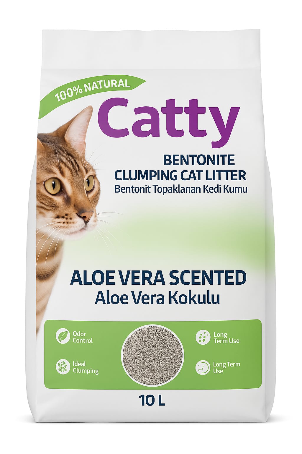 חול קאטי אלוורה חול חתולים קטי 10 ליטר אלוורה Catty – תמונה 1