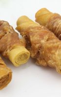 Porkhide Stick Twined by Chicken(8cm) Porkhide Stick Twined by Chicken(8cm)